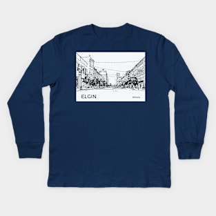 Elgin Illinois Kids Long Sleeve T-Shirt